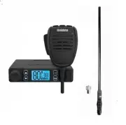 Uniden X80 Compact UHF CB with AT500BK 5.5dBi Antenna 12-24v 80ch 5w black ANT