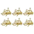 6pcs Napkin Rings Delicate Round Banquet Table Decor Alloy Napkin Holder Alloy