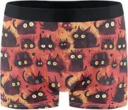 [FRODOTGV] Funny Cats Mens Boxer Brief Shorts Workout Underwear for Men Compression Boxer Para Hombre