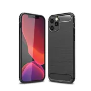 MCC Slim iPhone 15 Pro Max Shockproof Soft Carbon Case Cover Apple Skin [Black]