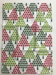 TAG/Tag2U/TagLtd.- WHIMSY DOT TREES DISHTOWEL x 1- Green/Red/White NEW- NWT