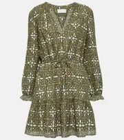 [Velvet] Velvet Katarina printed cotton mini dress AU 12 green