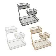 Countertop Fruit Basket Serving Tray Counter Top Metal Wire Storage Basket