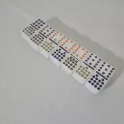 Double 15 Color Dot Dominoes-14 Replacement Pcs-Cardinal 1 x 2 x 3/10