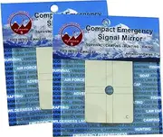Best Glide ASE Compact, Military Grade, Stainless Steel, Emergency Signal Mirror (2 Pack)