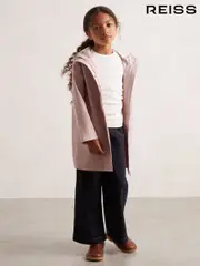 Reiss Pink Macey Hooded Rain Jacket (F97655) | $155