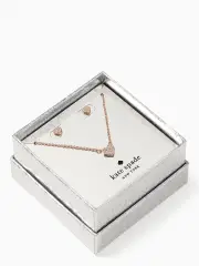 yours truly pave studs and mini pendant set