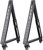 Mobile TV Cart with Wheels - for 40-70 Inch TVs, Low Profile with Reinforced Connection Bracket, Low Profile Floor Monitor Cart