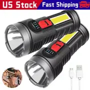 Super Bright 999000000 LM LED Torch Tactical Flashlight Lantern Rechargeable US