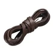 Flat Leather Cord, 3.3 Yard 8mm Leather String Strips for DIY Crafts Deep Coffee