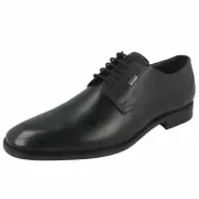 Mens Bugatti '16002' Black Leather Formal Lace Up Shoes