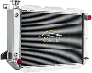 Cubauto 4 Row Radiator for 1985-1997 Ford Bronco F250 F350 F150 F Super Duty F53 V8 5.0L 5.8L 7.5L V8 Pickup Radiators 4 Core Aluminum Radiador 1988 1989 1990 1991 1992 1993 1994 1995 1996