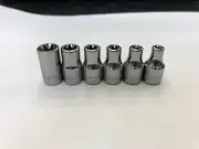 Snap-on Tools USA NEW 6pc 1/4 Drive Chrome Inverted E Torx Socket Lot Set E4-E10