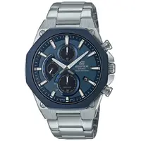 在飛比找PChome24h購物優惠-【CASIO】EDIFICE 八角錶圈髮絲紋設計輕薄太陽能不