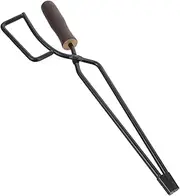 ifundom Outdoor Charcoal Tong Heavy Duty Fire Pit Tool with Grip for Barbecues and Camping Accessory for Grilling and Serving
