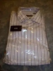 HUGO BOSS BLACK LABEL LONG SLEEVE SLIM FIT DRESS SHIRT SIZE 16, 34-35