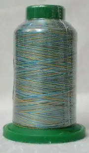 ISACORD 40, Machine Embroidery Thread 1000m Colour 9978 Varigated EGYPTIAN TURQU