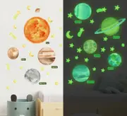 Glow In The Dark Galaxy Planets Wall Decal Sticker Ceiling Home Room Decor