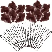 Gogogmee 1 Set Invisible Hair Nets for Women Breathable Bun Cover with Shaped Clips for Ballet Dance and Food Service Use Clips Nets