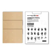 3Pack 1/72 1/35 Handprint Airbrush Leakage Spray Stencil Template Hobby Tool