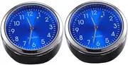 iplusmile 2 Pcs Car Clock Luminous Clock Car Mounted Clock Car Dashboard Clock Luminous Quartz Clock Vehicle Clock Abs Blue