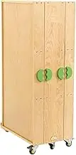 Kids Foldable Bookcase Wooden Mobile Bookshelf