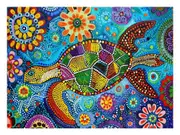 Folk Turtle Canvas Print