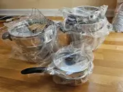 Amway iCook 8 Quarts Cookware Surgical Stainless Stock Pot Set