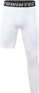 [Towintec] Youth Boys One Leg Compression Pants Kids Sports Tights Athletic Base Layer Leggings for Basketball Underwear