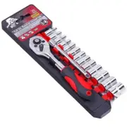 4 Socket Set 15Pcs 4-14mm Metric for 72 Teeth Ratchet Handle & Exten