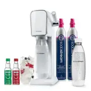 SodaStream ART Sparkling Water Maker Value Bundle White with CO2 Cylinders
