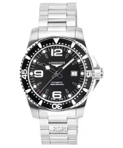 Longines HydroConquest Sunray Black Super-LumiNova Dial 38414566 300M Mens Watch