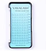 Eyelash Extension 0.07 mm D Curl Mixed Length Russian Volume Eyelashes 5D Short Stem Fans Individual Cluster Lashes Pre-fanned Volume Eyelash Extensions Mink Lashes Supplies（5D-0.07-D Curl-Mixed)