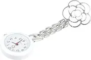 [TOGEVAL] Nurse Chest Watch Wrist Portable Digital Badge Ladies Smart Watch Accessories Clip on Second Hand Watch Fob Watch Vanity Nurses Smartwatch Pins Stopwatch Automatic Mini White Alloy