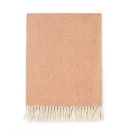 SFERRA Herringbone Celine throw- 100% cotton Paprika