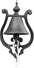 Cast Iron Hanging Doorbell Antique Style Shopkeepers Bell Brass Store Doorbell Wrought Iron Hand Doorbell Home Pendant European Villa Retro Doorbell Garden Cast Iron Doorbell