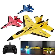 RC Foam Aircraft SU-35 Plane 2.4G Radio Control Glider Radio Remote Control SU-35 Tail Pusher Quadcopter Glider Aircraft Model Fighter Plane Glider Airplane Fo
