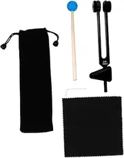 LALADEFIEE 1 Set Om Yoga Tuning Forks for Vibration Healing Chakra Sound Therapy Includes Striker and Carry Bag for Meditation and Mindfulness Practices Random Color