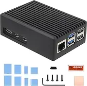 Geekworm Raspberry Pi 5 Case, Heavy Duty Aluminum Passive Cooling Case for Raspberry Pi 5 8GB / 4GB (P573)