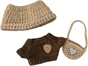 LeeQinersw Doll Fashion Set Featuring Hat, Sweater, and Backpack for Crafting