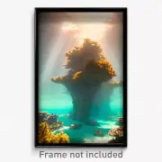 Pixel Art Poster - Superb Reef (8 Bit Psychedelic Trippy Weird Video Game Print)