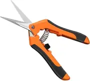 Gardening Scissors 6.5" Hand Pruner Pruning Shear W/Stailess Steel Blades Orange