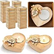 Otuuz Bulk Bridal Shower Candles Rustic Wedding Favors for Guests, Anniversary, Engagement, Party Favors Decor (Natural Color, 50 Pcs)