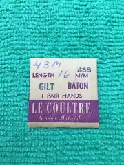 Jaeger Lecoultre Watch Gilt Baton Hands Pair, 43-M