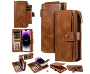 015 Zipper Wallet Phone Case Split Protective Case for iPhone15Pro max