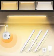 Under Cabinet Lights, 3 Colors Motion Sensor Light Indoor Under Cabinet Light...