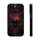 For iPhone 16 15 14 13 Case | MagSafe Tough Cover - Gothic Black Widow Spider