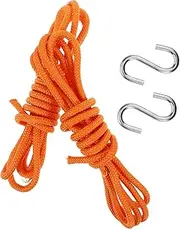 Milisten 1 Set Hammock Fixing Strap Hooks Ropes Durable Hammock Hanging for Outdoor and Indoor Use for Camping Hiking and Fishing