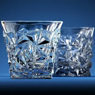 創意古典冰河威士忌玻璃杯洋酒杯水杯啤酒杯波西米亞鉆石水杯酒具