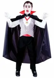 Boys Classic Vampire Costume Fits Up to Size 12 New Free Ship